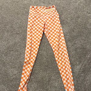 Orange Checkered Women's Leggings